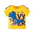 thumbnail image 1 of Uccdo Summer Boys Cotton Short Sleeve Tee Shirt Breathable Kids Tops Boys Clothes Fashion Cartoon Dinosaur Tops,2-7 Years,1 Pc, 1 of 6