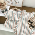 thumbnail image 1 of Uccdo Toddler Baby Boys Girls Brother and Sister Matching Outfits Set Girls Striped Sleeveless Dress 18M-8T, 1 of 8