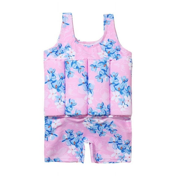 Uccdo Toddler Boys Girls One Piece Swimsuit with Adjustable Buoyancy Baby Swim Vest Bathing Suit 1-5T