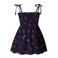 thumbnail image 1 of Uccdo Toddler Girls Casual Spaghetti Strap Sundress Kids Summer Floral Beach Wear Boho Dresses 2-7T, 1 of 7