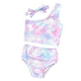 thumbnail image 1 of Uccdo Toddler Girls Off Shoulder Bikini Bathing Suits, Girls Two Piece Swimsuits With Headband, 1-6T, 1 of 7