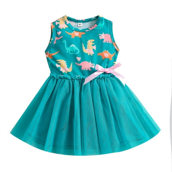 Uccdo Toddler Girls Summer Casual Tutu Dresses Baby Sleeveless Princess Party Dress 1-6T