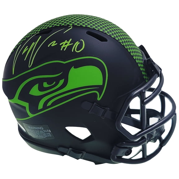 Uchenna Nwosu Autographed Seattle Seahawks Eclipse Black Speed Mini Helmet MCS Holo 211039