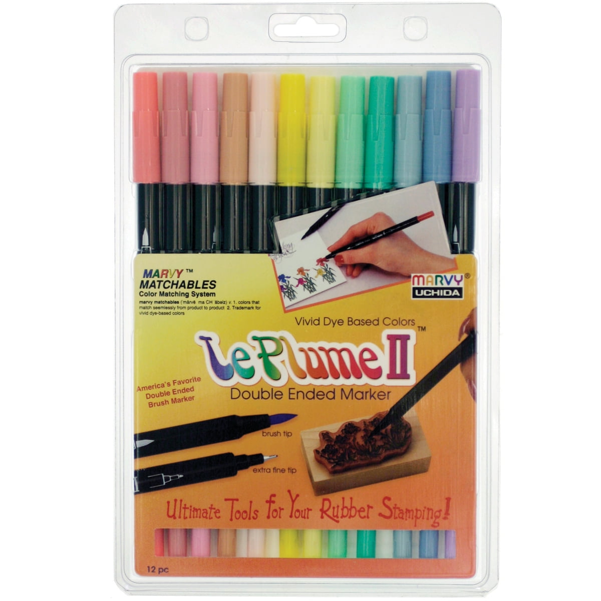 Le Plume II Double-Ended Markers 12/Pkg-Pastels