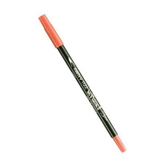 Uchida 1122-C-19 Marvy Extra Fine Tip Le Plume II Double Ender Marker Pen, Carmine