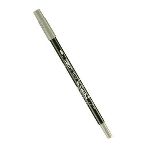 Uchida 1122-C-26 Marvy Extra Fine Tip Le Plume II Double Ender Marker Pen, Silver Grey