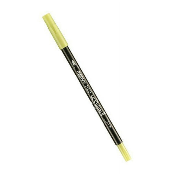 Uchida 1122-C-52 Marvy Extra Fine Tip Le Plume II Double Ender Marker Pen, Yellow Green