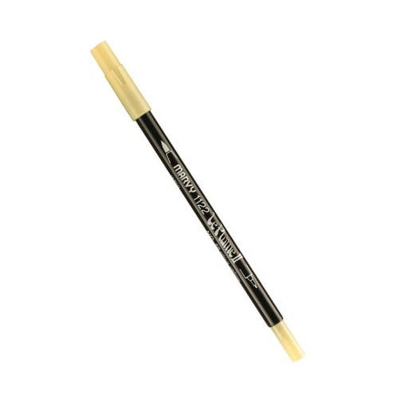 Uchida 1122-C-69 Marvy Extra Fine Tip Le Plume II Double Ender Marker Pen, Citrus Yellow