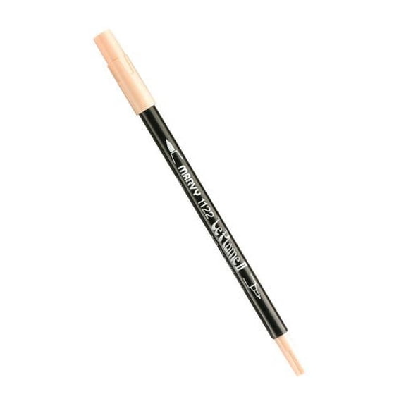 Uchida 1122-C-77 Marvy Extra Fine Tip Le Plume II Double Ender Marker Pen, Pastel Peach