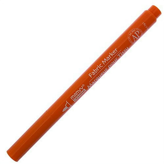 Uchida 522-C-7 Marvy Fine Point Fabric Marker, Orange