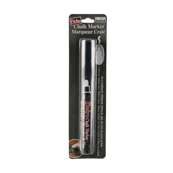 Uchida Bistro Chalk Marker, Broad, Carded Packaging, Black