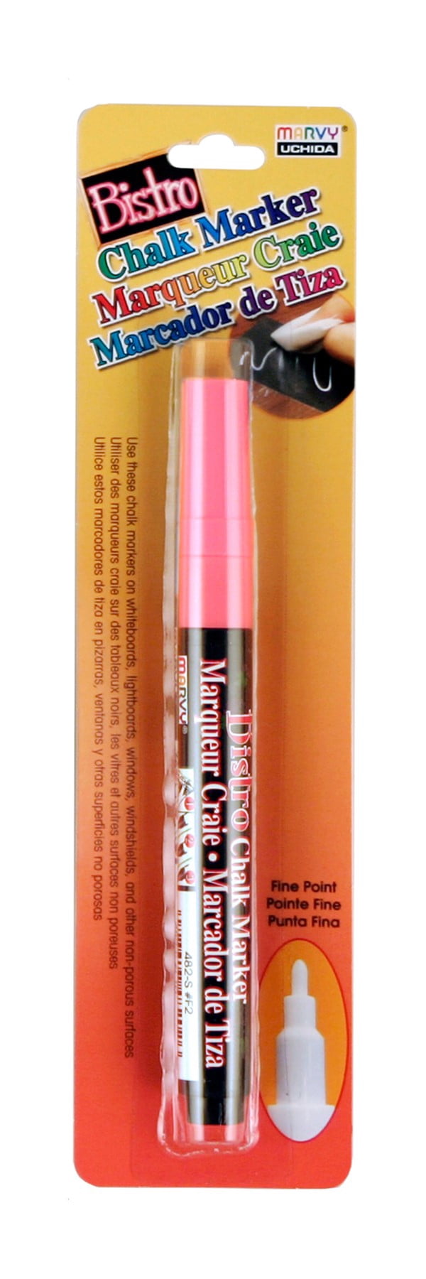Uchida Bistro Kreide-Marker Set – 4 Stifte, Abwischbar, Für Tafeln & Fenster