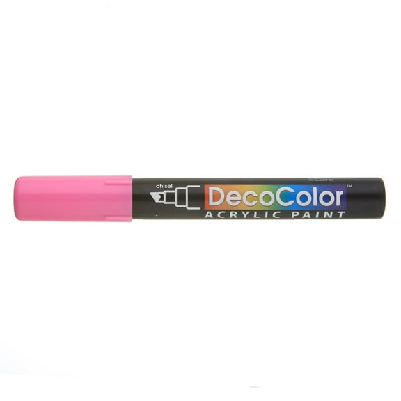 Uchida DecoColor Acrylic Paint Marker, Chisel, Pink