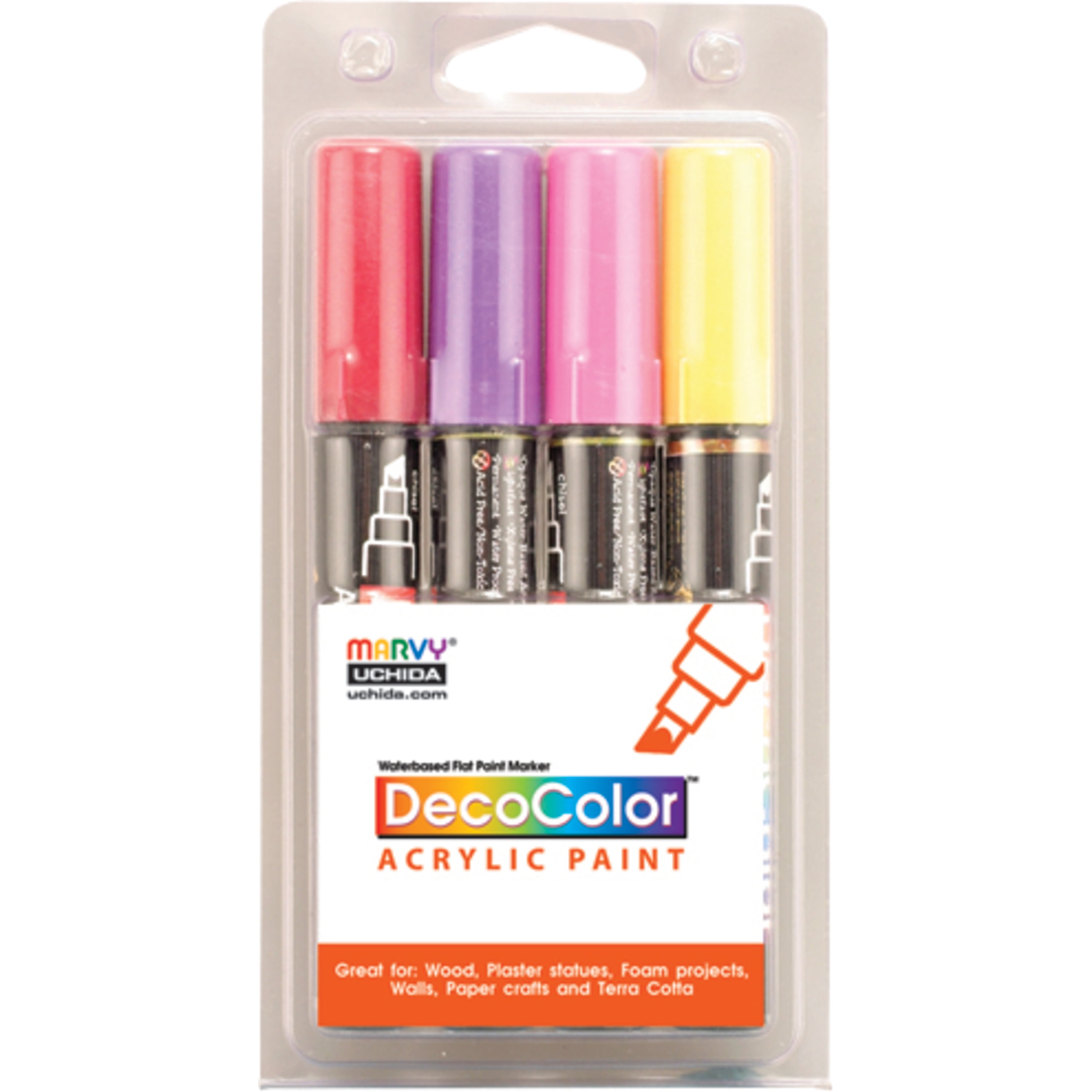 TOOLI-ART 24 Neon Fluorescent Acrylic Paint Pens Marker Set 0.7mm Extra Fine and 3.0mm Medium Tip Combo for Rocks, Glass, Mugs, Most surfaces. Non