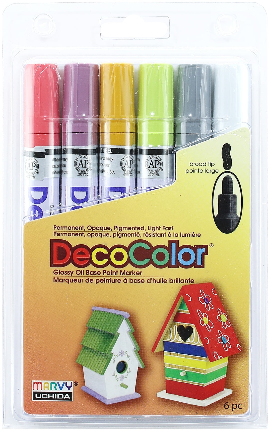 Amazon.com: Uchida Of America DecoColor Paint Marker, 6 per