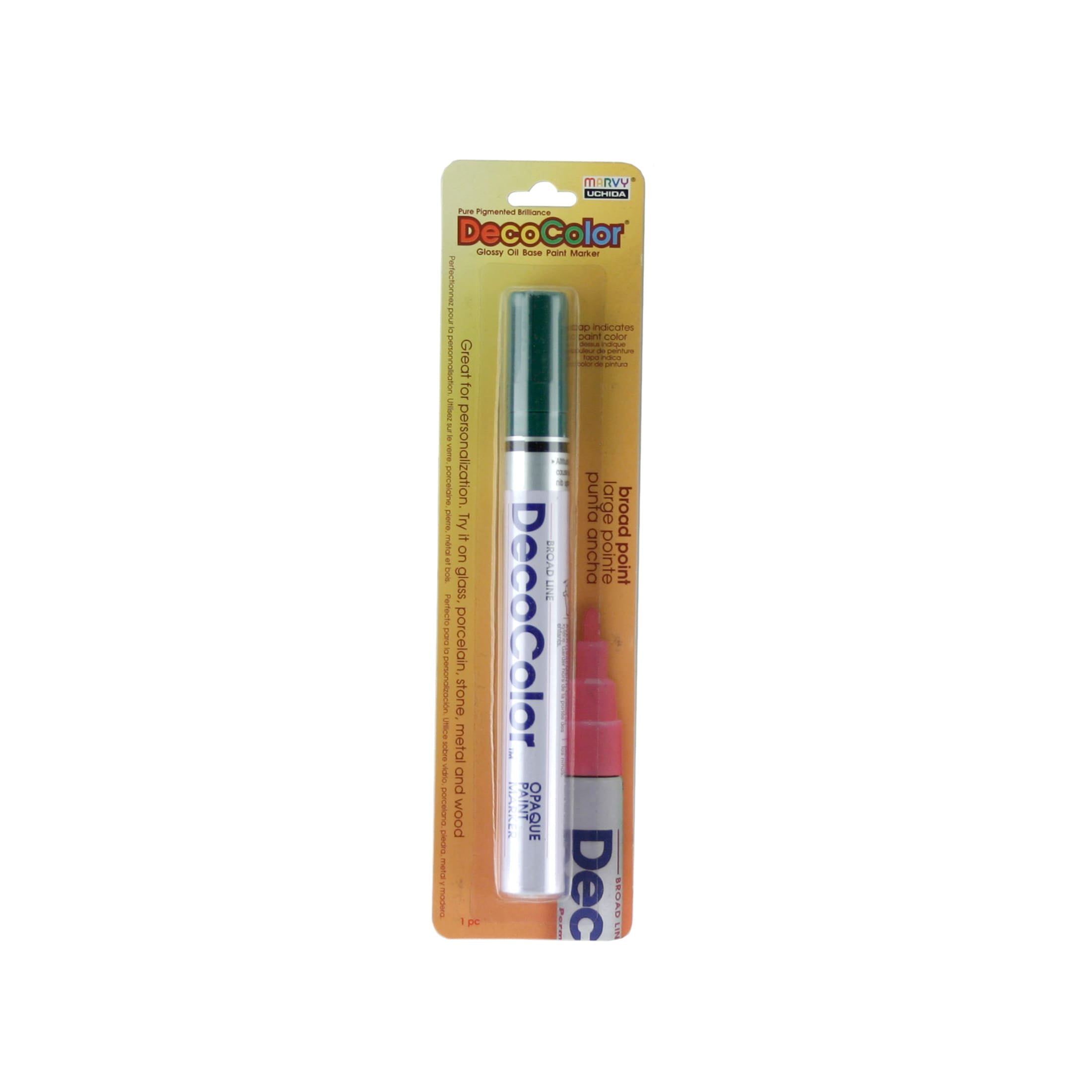 Uchida DecoColor Paint Marker, Broad, Carded Packaging, Pine - Walmart.com