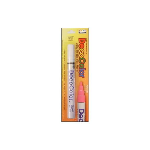 Uchida DecoColor Paint Marker, Broad, Carded Packaging, White