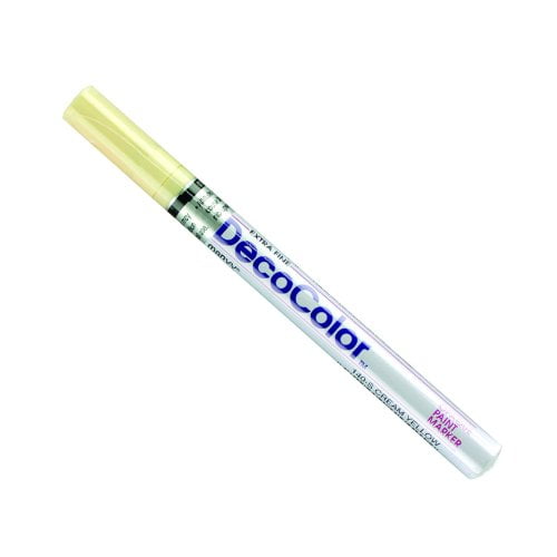 Uchida 140-C-42 Marvy Deco Color Extra Fine Paint Marker, Cream Yellow