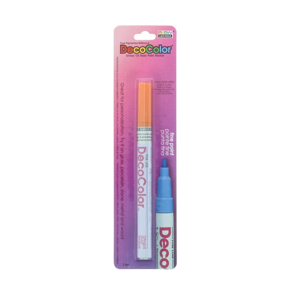 Uchida DecoColor Paint Marker, Fine, Carded Packaging, Orange