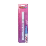 Uchida DecoColor Paint Marker, Fine, Carded Packaging, White