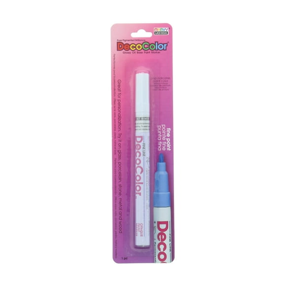 Uchida DecoColor Paint Marker, Fine, Carded Packaging, White