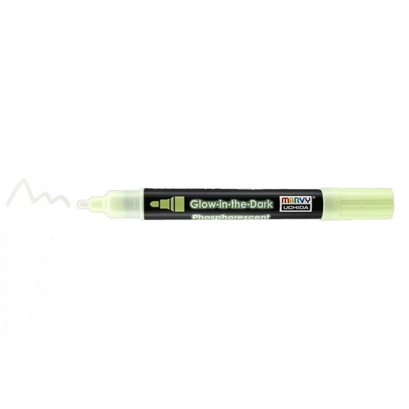 Uchida DecoFabric Glow In The Dark Marker Chisel Tip-Green