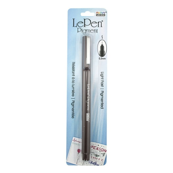 Uchida Le Pen Pigmented Pen 0.3mm Fine Tip Open Stock-Brown