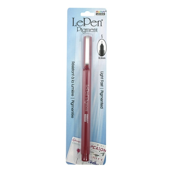 Le Pen Pigmented Pen 0.3mm Fine Tip Open Stock - Burgundy