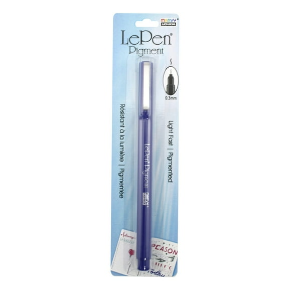 Uchida Le Pen Pigmented Pen 0.3mm Fine Tip Open Stock-Navy