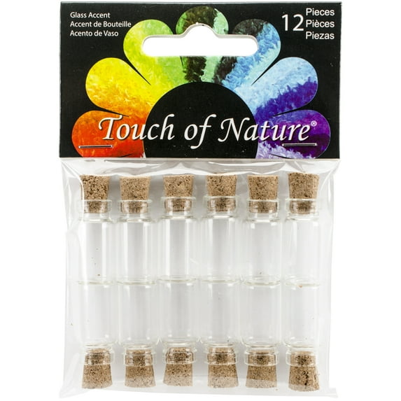 Uchida Mini Glass Vials W/Corks 1ml 12/Pkg-1" 51099