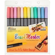 BRUSH MARKER - 12 PIECE BRIGHT SET B