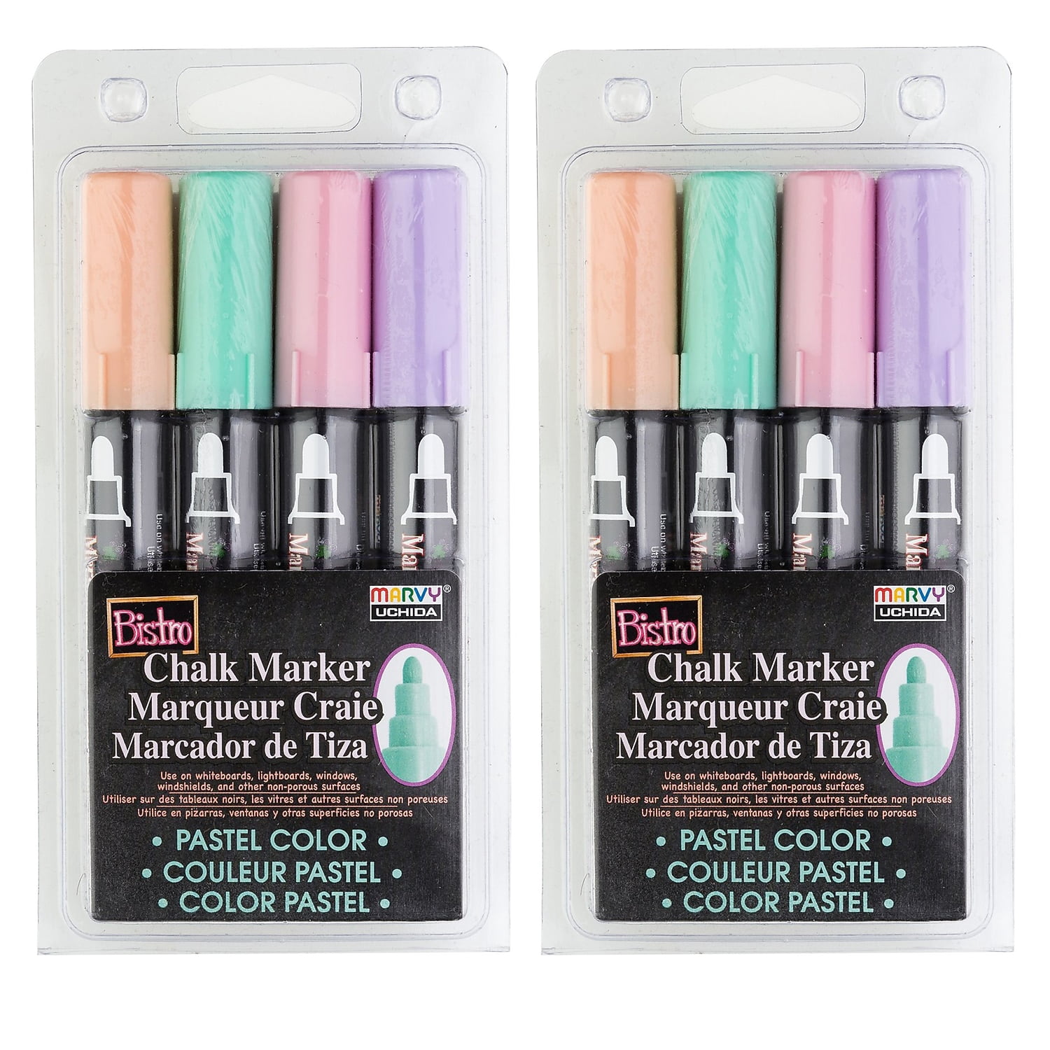 Uchida of America UCH4804P-2 Bistro Chalk Markers for Broad Tip - Set of 2