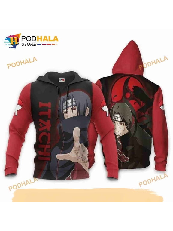 Uchiha Itachi Sharingan Eyes Anime Manga 3D Hoodie