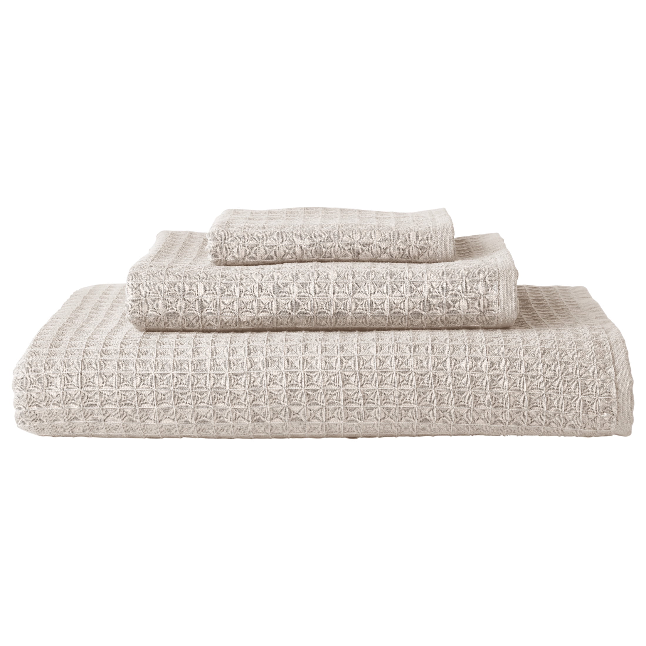 Uchino Waffle Twist Wash Cloth White , Cotton 