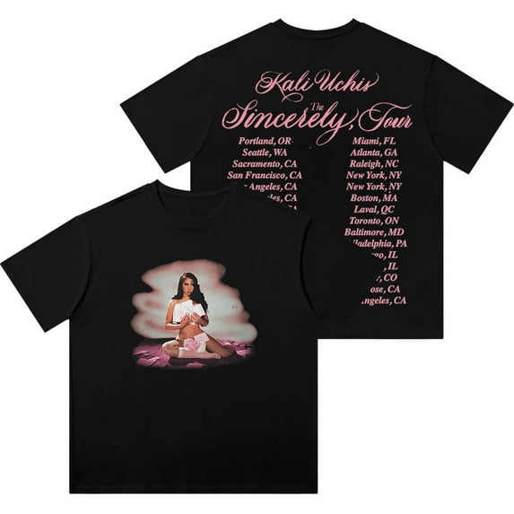 Uchis The Sincerely Tour 2025 Vintage Wash T-Shirts Women Men Cotton Short Sleeve Tee