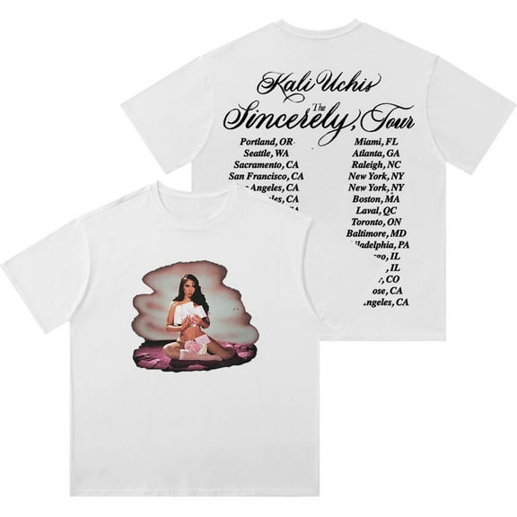 Uchis The Sincerely Tour 2025 Vintage Wash T-Shirts Women Men Cotton Short Sleeve Tee