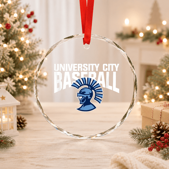Uchs Baseball Monaghan Glass Ornament, Vintage Glass Ornament