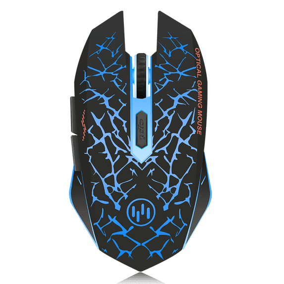 Blue Led Wireless Mouse Uciefy Wireless LED Gaming Mouse 2.4G Optical Rechargeable Silent Mice ...