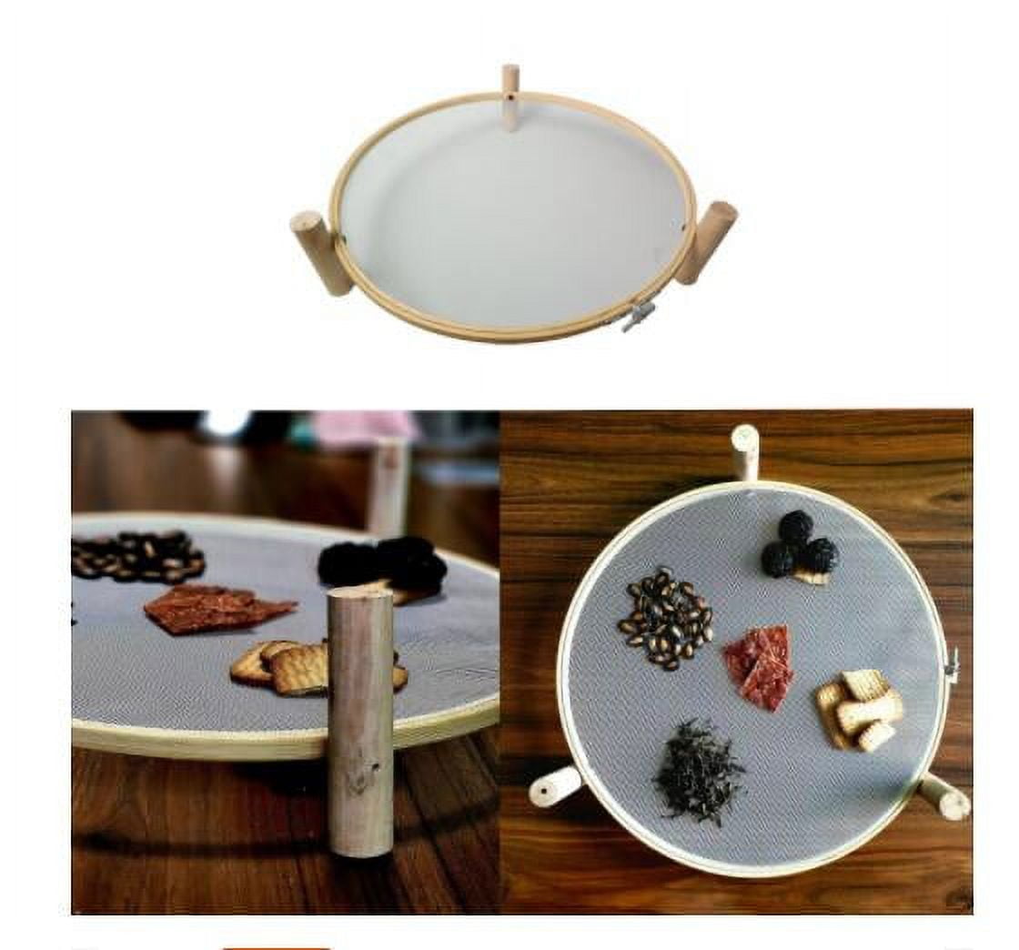 Uclet Rack Wooden Pasta Herb Drying Rack Stackable Food Dryer With Net ...