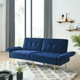 thumbnail image 1 of Ucloveria 78" Convertible Sleeper Loveseat Couch with Folded Armrests and Storage Bags, 1 of 9
