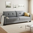 thumbnail image 1 of Ucloveria 81" Sofa 3 Seat Modern Comfy Tufted Cushions Easy, Linen Fabric Couch for Living Room Apartment Lounge,Tool-Free Assembly,Light Gray, 1 of 7