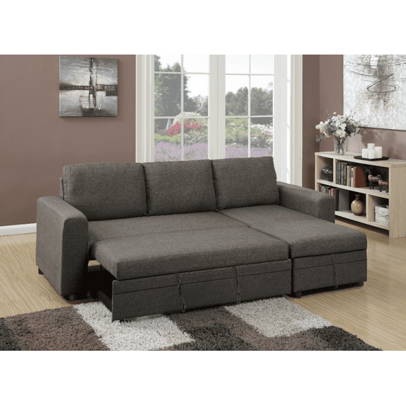Ucloveria Convertible Sectional Sofa Pull out Bed Couch Storage Chaise Reversible Sectionals