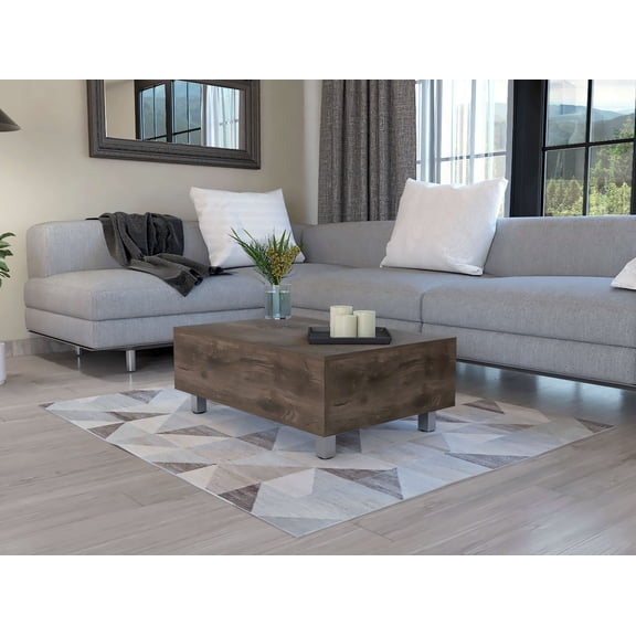 Ucloveria Lift Top Coffee Table with Hidden Compartment, Lift Tabletop Farmhouse Table Pop Up Table for Living Room,Home Office Reception