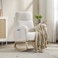 thumbnail image 1 of Ucloveria Small Rocking Accent Chair, Uplostered Glider Rocker Armchair for Baby Nursery, Comfy Side Chair for Living Room, Bedroom (Beige), 1 of 9