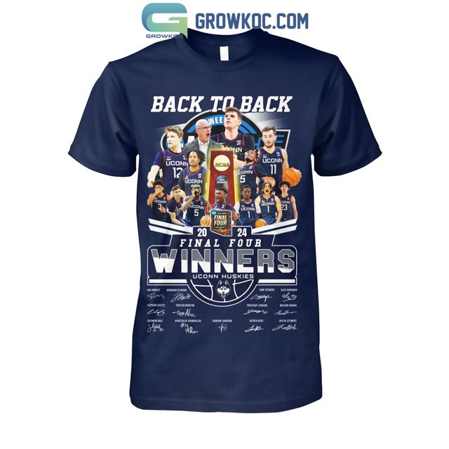 Uconn Huskies Final Four Winner 2024 Back To Back TShirt