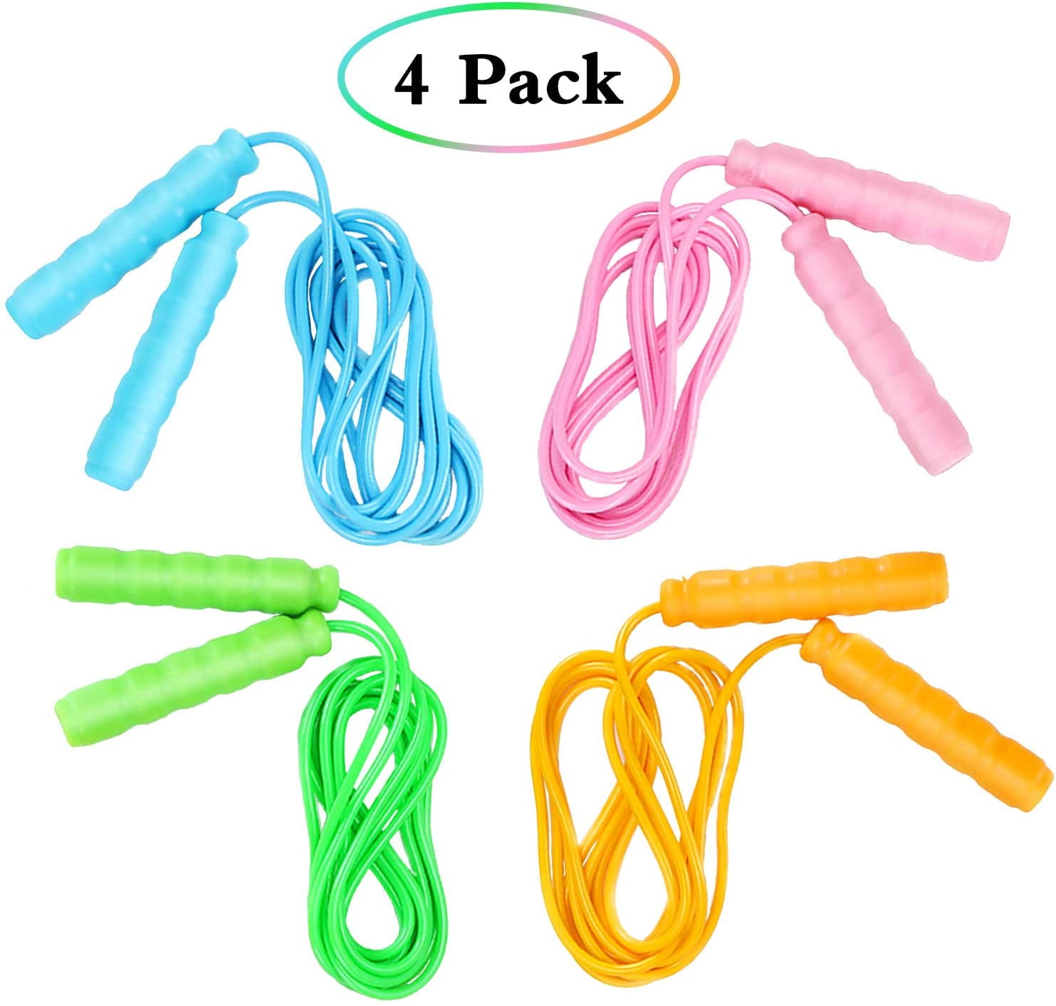 Ucradle 4 Pack Skipping Rope, Jump Rope for Kids