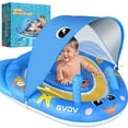 thumbnail image 1 of GVDV Baby Pool Float with Canopy UPF50+ Sun Protection, 6-24 Months Inflatable Infant Swimming Ring with Adjustable Safety Seat, 1 of 6
