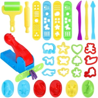 Playdough Tools 55 PCS Play Dough Tools Set for Kids, Play Dough  Accessories Plastic Playdough Alphabet Numbers Shapes Cutters,Playdough  Rollers,Dough