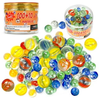 POPLAY 60pcs Colorful Glass Marbles,9/16 inch Marbles Bulk for Kids Marble Games,DIY and Home Decoration
