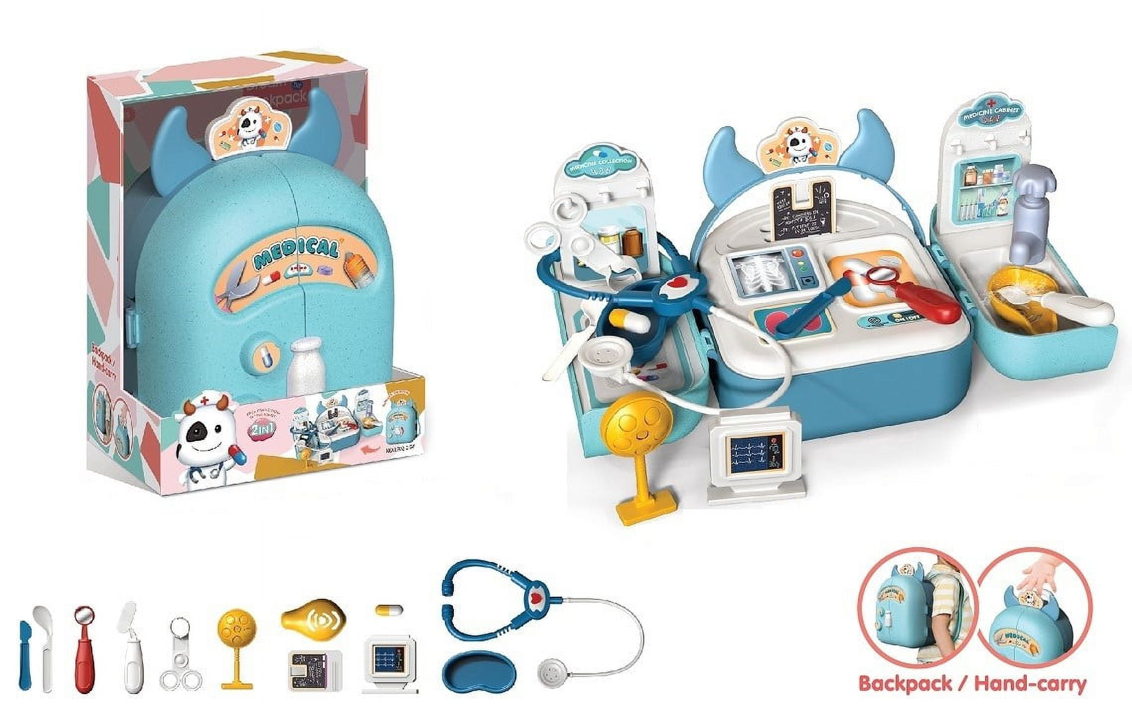 Ucradle Toy Doctor Kits 12Pcs Pretend Play Doctor Kit Toys Stethoscope